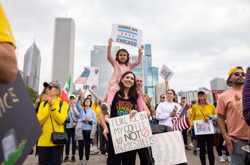 Chicago Rally 'No Kings' rally in downtown Chicago draws a huge crowd opposing Trump ...