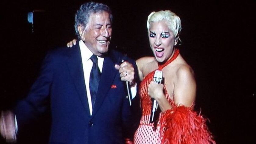 Tony Bennett and Lady Gaga perform at Ravinia on June 26, 2015. | PHOTO BY MIRIAM DI NUNZIO/FOR THE SUN-TIMES