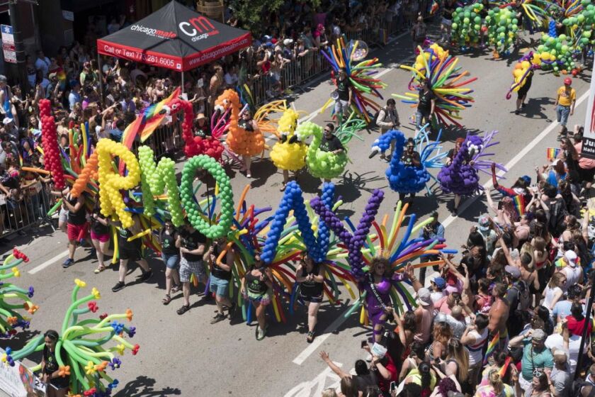 The Pride Parade is one of Boystown’s biggest events each year. | Rick Majewski/For the Sun-Times.