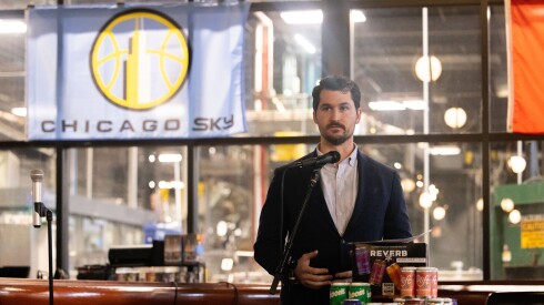 Glenn McElfresh, CEO and co-founder of Plift, speaks against a proposed citywide ban on hemp products.