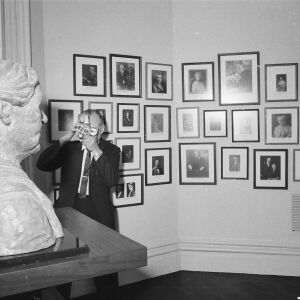 Hull House Museum interior with a bust of Jane Addams. | Sun-Times Archives