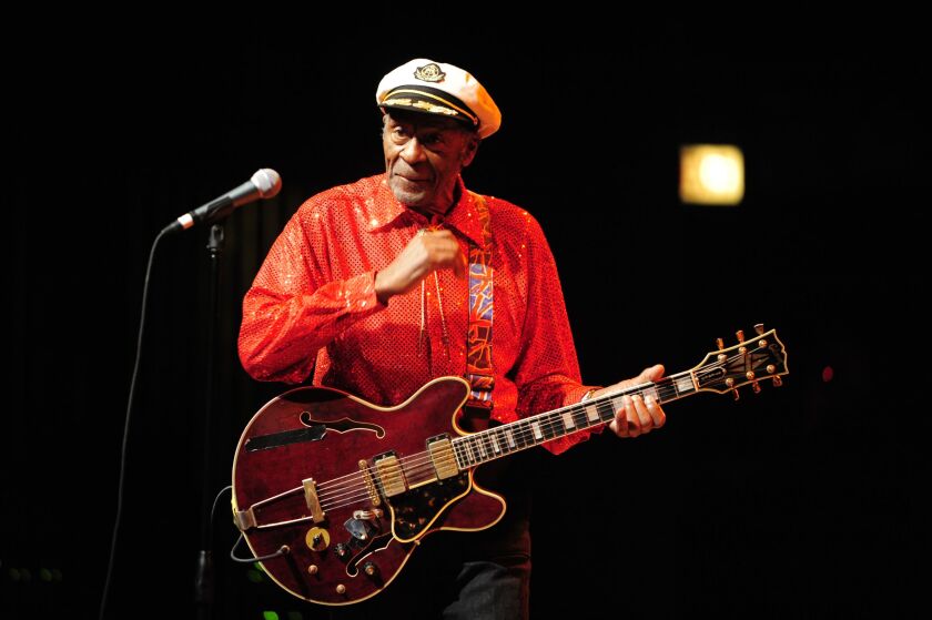 Legendary Chuck Berry, who died in 2017, played at the Congress Theater in 2011 at the age of 84. | Sun-Times file photo