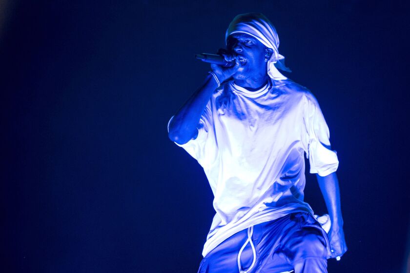 A$AP Rocky performs Friday night on day one of the Summer Smash Festival in Douglass Park.