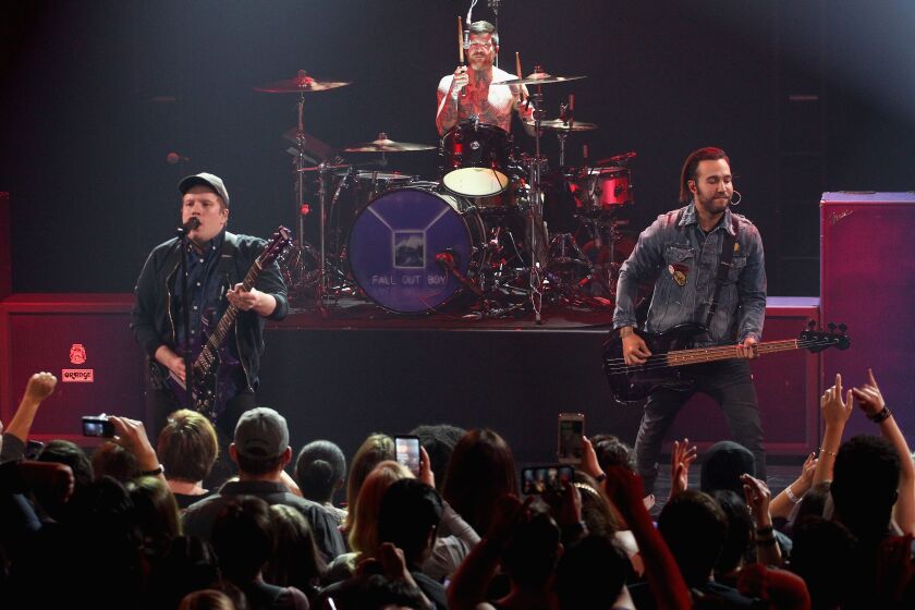 Fall Out Boy performs on stage at the iHeartRadio Album Release Party on January 25, 2018 in Burbank, CA. | Tommaso Boddi/Getty Images
