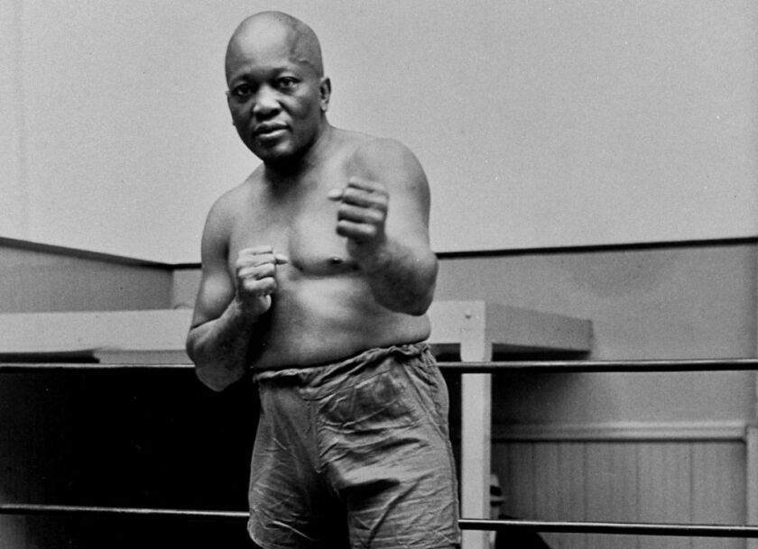 Boxer Jack Johnson, the first black world heavyweight champion, in 1932 in New York City. | AP