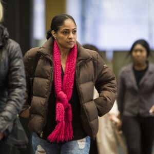 Alice Clary walks into the Leighton Criminal Courthouse for R&B star R. Kelly’s first court appearance following his arrest on charges he sexually abused four people, including three underage girls, Saturday afternoon, Feb. 23, 2019. | Ashlee Re
