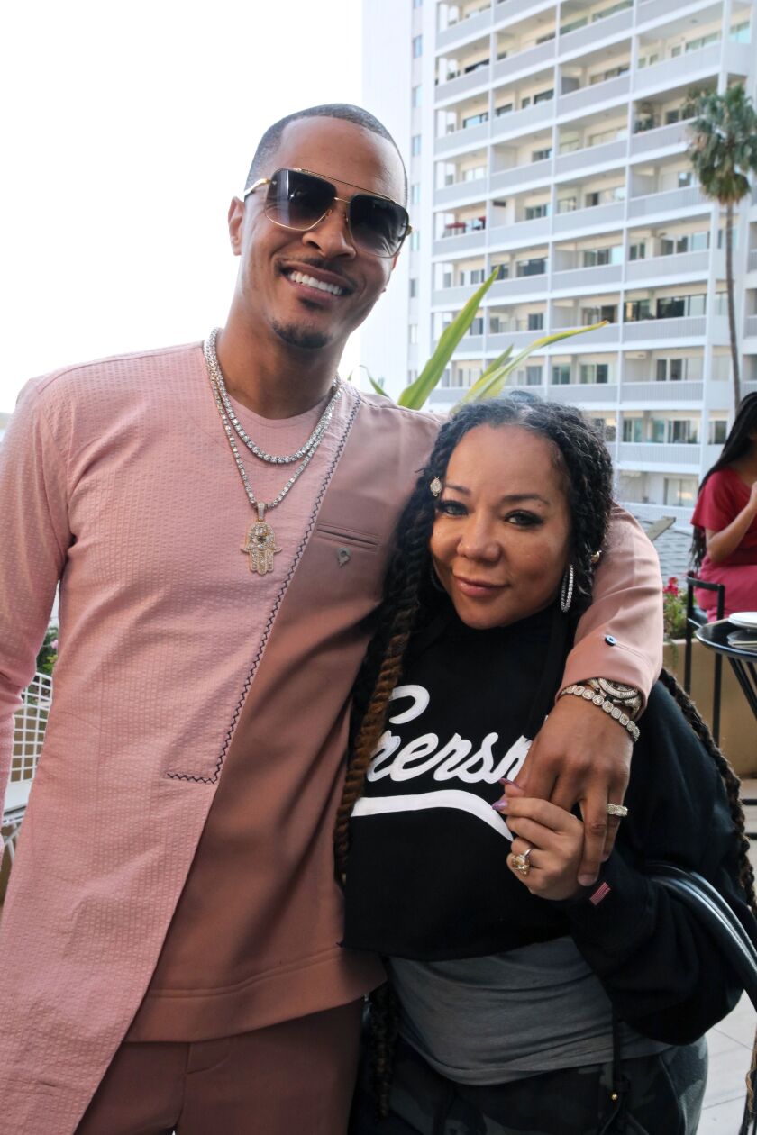 Rapper T.I. and Tameka “Tiny” Harris attend META — Convened by BET Networks at The Edition Hotel in 2020 in Los Angeles.