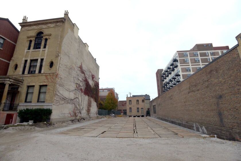 The Rees House was moved to this vacant lot on South Prairie Avenue. | Sun-Times file photo