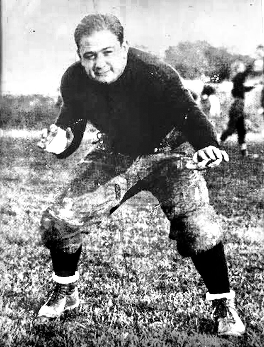 Ernest Cuneo in his football-playing days before he became America's first World War II spy.