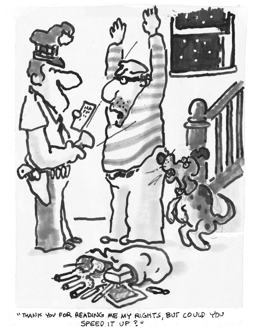 Longtime Sun-Times cartoonist Cliff Wirth had a signature style on display here.