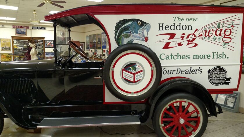 The restored Dodge combines the Lyons’ love of restoring vehicles and Heddon history.<br>Dale Bowman/Sun-Times