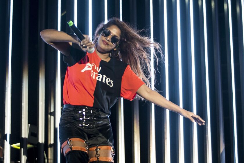 M.I.A. performs on day three of Riot Fest in Douglas Park, Sept. 16, 2017. | Ashlee Rezin/Sun-Times