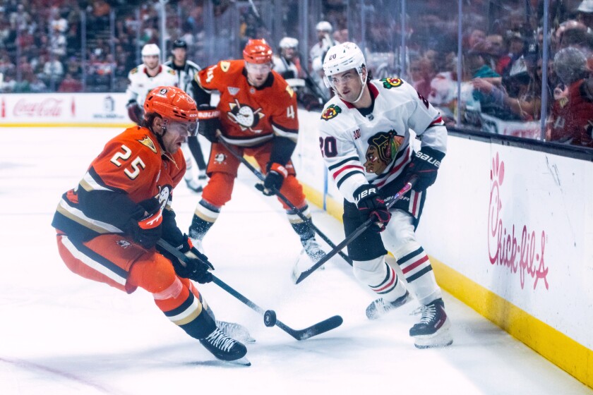 Blackhawks Ducks Hockey