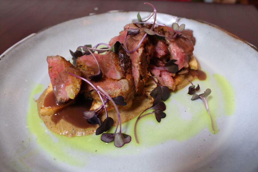 Leg of Slagel Family Farm lamb served with a black pepper curry at Mango Pickle. | Brian Rich/Sun-Times
