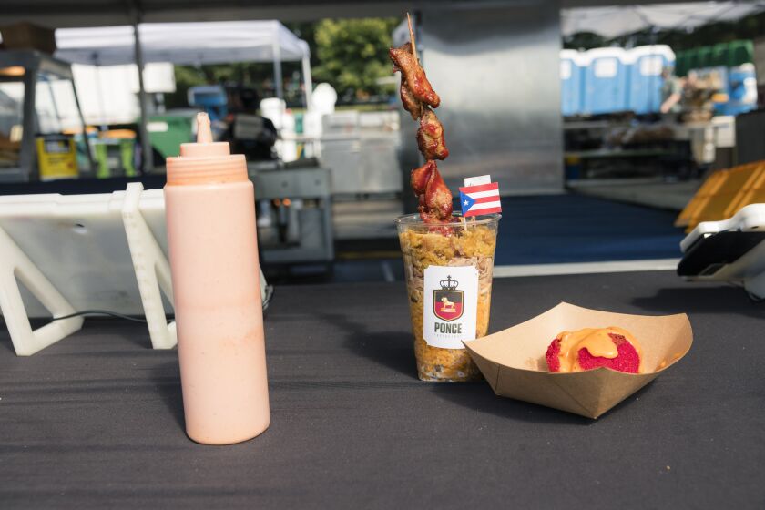 “Puerto Rico in a Cup” is among the menu items being offered by Ponce Restaurant during day one of Lollapalooza.