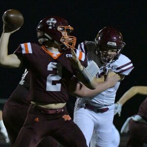 Brother Rice’s John Bean (2) opens up for a pass. Worsom Robinson/For the Sun-Times.