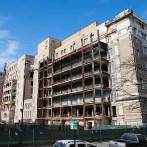 The old Cook County Hospital at 1835 W. Harrison St. under construction and renovation, Tuesday afternoon, Jan. 8, 2019. | Ashlee Rezin/Sun-Times