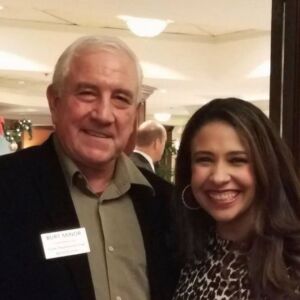 Burt Minor and Erika Harold at a campaign event last year. Facebook photo.