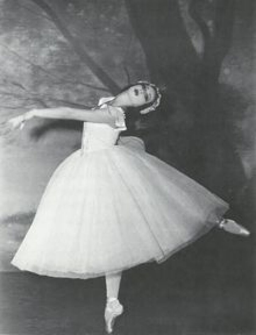 An archival photo of ballerina Sono Osato.