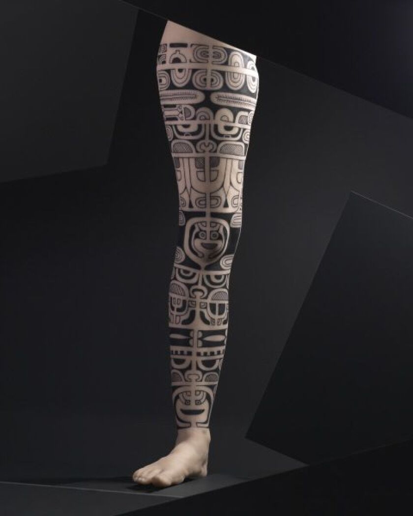 The exhibition includes silicone body parts used to display types of tattoos. | Field Museum photo