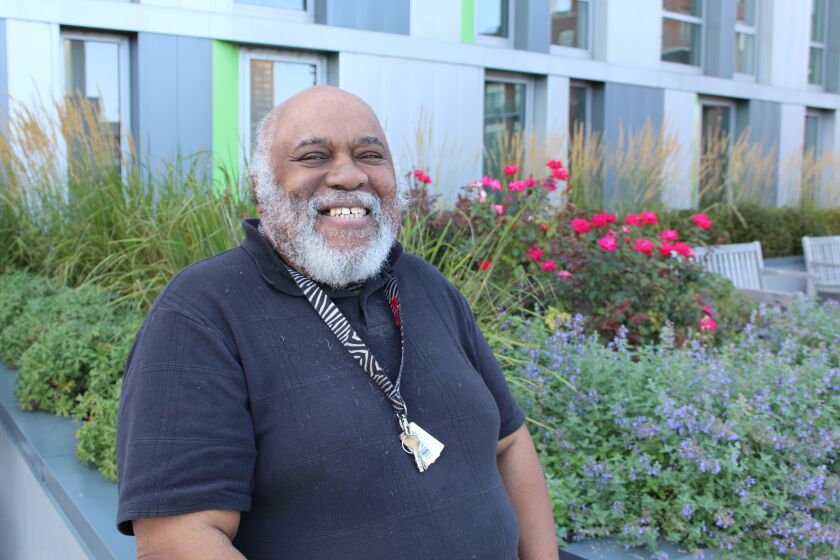 Don Bell, a retired college administrator and gay activist, at Town Hall Apartments, Chicago’s first LGBTQ-friendly senior living facility.