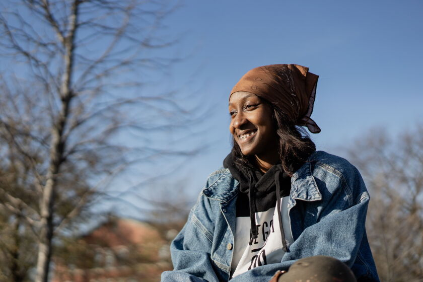 Jailyn Brown, 23, a resident of Bronzeville who will receive $500 a month for two years through the Cook County Promise Guaranteed Income Pilot, says the benefit will help her since she’s working part-time now.