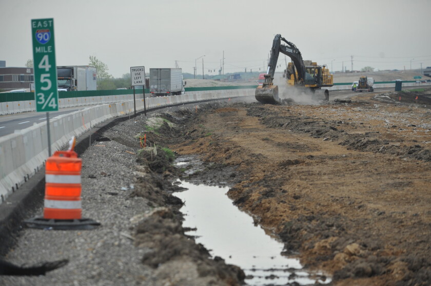 Tollway hike will improve infrastructure, save commute time, boost economy 2026 - юстиция The eastbound lanes of the jane addams tollway, interstate 90, near marengo, are cleared off for new lanes to be poured with one additional new lane on each side in 2013.
