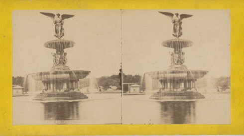 American Scenery, Bethesda Fountain, Central Park ca. 1870s Stereograph.