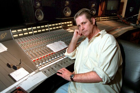 5-12-98 Brian Wilson of the Beach Boys at home in St. Charles is interviewed by Dave Hoekstra to promote his upcoming new CD, Imagination. (Photo by Richard A. Chapman/Sun-Times)  neg#98-05-239