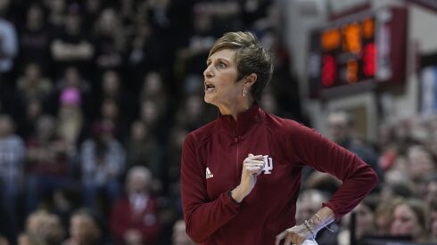 Indiana coach Teri Moren shouts during the first half of the team’s game against Ohio State on Jan. 26.