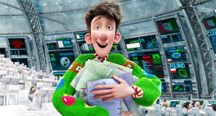 Arthur (voiced by James McAvoy) is shown in a scene from “Arthur Christmas.” | AP Photo/Sony Pictures/ Aardman Animations
