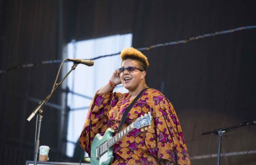 Lead Singer, Brittany Howard from Alabama Shakes, an American rock band performs at Lollapalooza on July 31, 2015. | Saiyna Bashir/Sun-Times