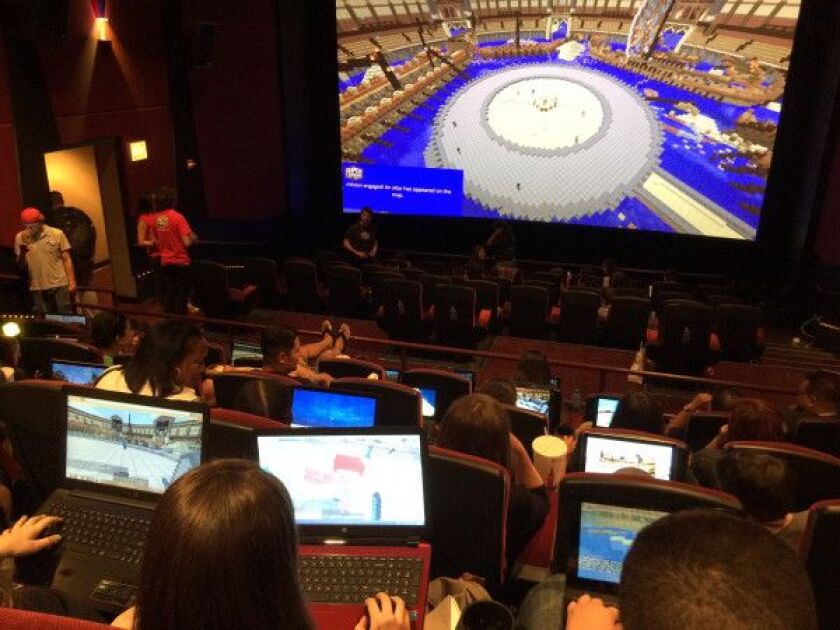 Super League Gaming brings Minecraft to local theaters for gaming events. | MIRIAM DI NUNZIO/FOR THE SUN-TIMES