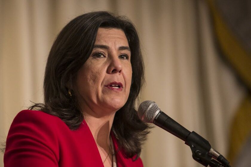 Cook County State’s Attorney Anita Alvarez makes a concession speech at the Palmer House Hilton after she lost in the Democratic primary to candidate Kim Foxx on Tuesday, March 15, 2016. | Ashlee Rezin/Sun-Times