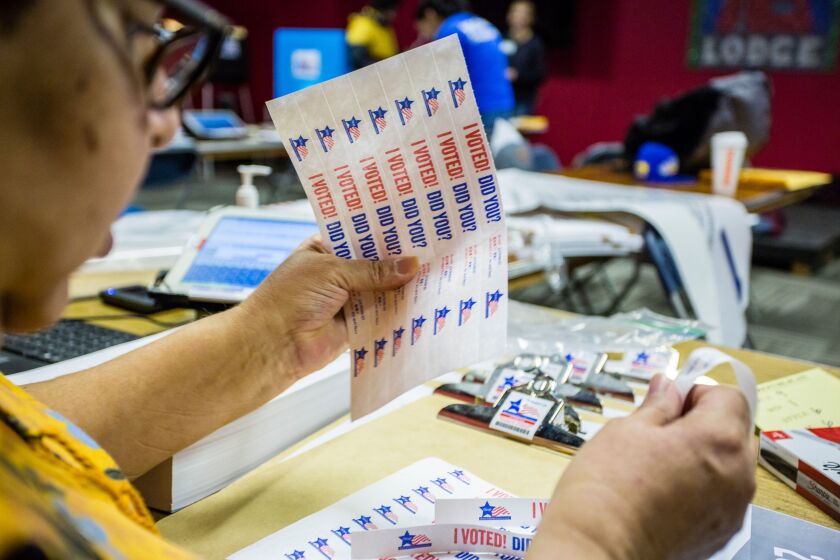 Voting begins in Chicago, Lincoln Lodge Polling station, 1st ward, Tuesday, March 17th, 2020.