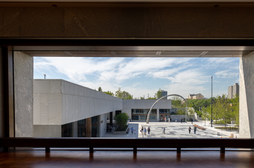 Atrium Library. Design No tower of glower: Obama Center and its maligned signature building ...