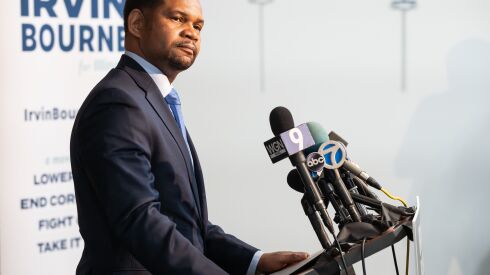 Republican gubernatorial primary candidate Richard Irvin in May.