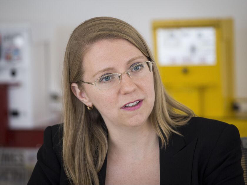 Claire Ball, who had run for comptroller on the Libertarian Party ticket, was one of two candidates from her party to challenge an Illinois law banning political donations by medical marijuana dispensaries. | Sun-Times file photo