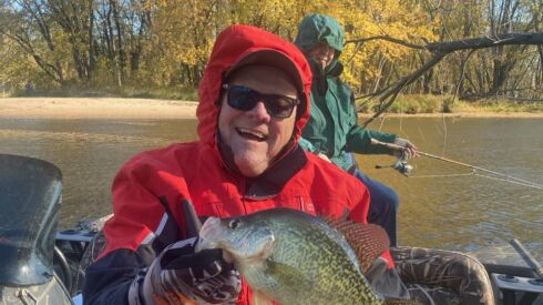 Bruce Zolna with a crappie from the Wolf River. Provided by Bill Stoeger