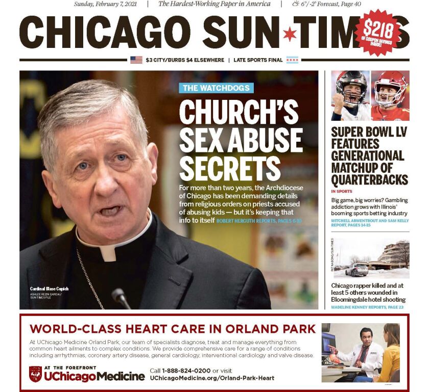 Click here to read Sun-Times Feb. 7 , 2021, report.