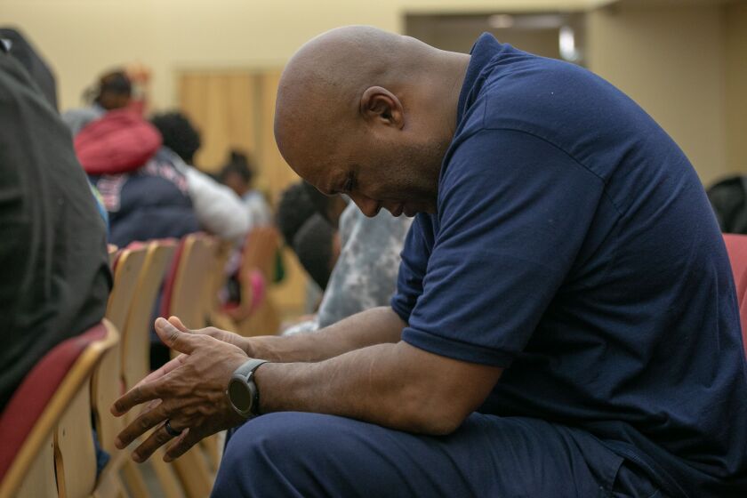 Theo Coleman, corps ministries director at the Salvation Army Red Shield Center in Englewood, is a former crack addict who freely shares his story of redemption that resonates with the youths he serves. | Nader Issa/Sun-Times