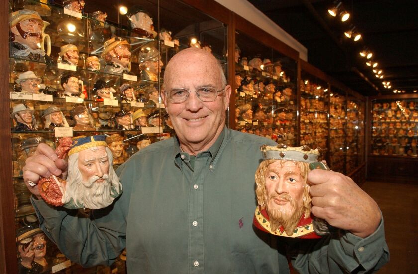 Collector Stephen Mullins, founder of the American Toby Jug Museum in Evanston in 2005.
