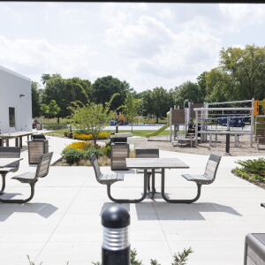 The outdoor area area at the Earle Residences in West Englewood.
