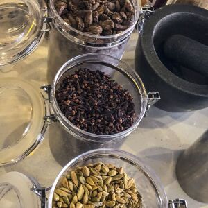 An overhead look at ingredients for the ginger cardamom tea recipe. | Sun-Times Staff