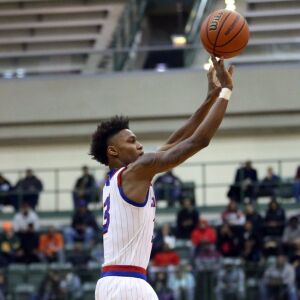 Curie’s Dajuan Gordon (3) puts up a shot against Orr in their CPS semi final game at Chicago State University, Friday, February 15, 2019. | Kevin Tanaka/For the Sun Times