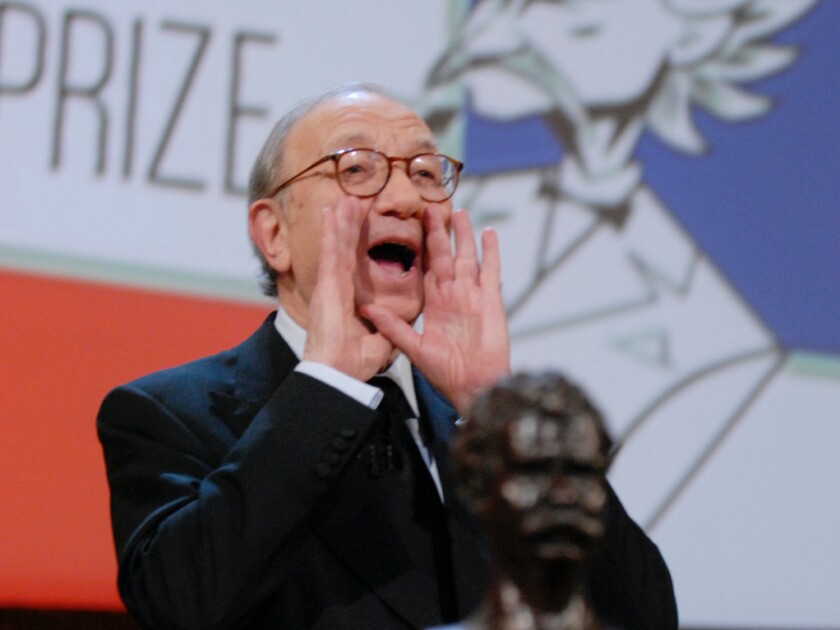 Neil Simon accepts the Mark Twain Prize for American Humor at the Kennedy Center in Washington in 2006. | Provided Photo