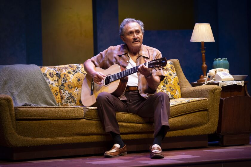 Ricardo Gutiérrez stars as Federico in “American Mariachi” at the Goodman Theatre.