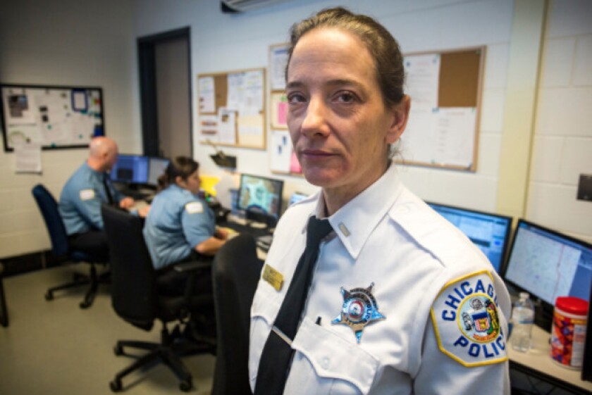Lt. Laura West, coordinator of the Chicago Police Department’s Strategic Decision Support Center in Englewood. | James Foster / Sun-Times