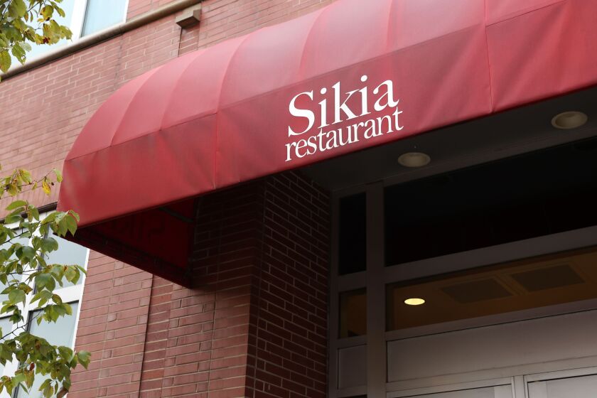 The entrance to Sikia, which is slated to open in November, and is the only fine-dining restaurant in Englewood, on Friday, October 13, 2023. | Alex Wroblewski/For the Sun-Times