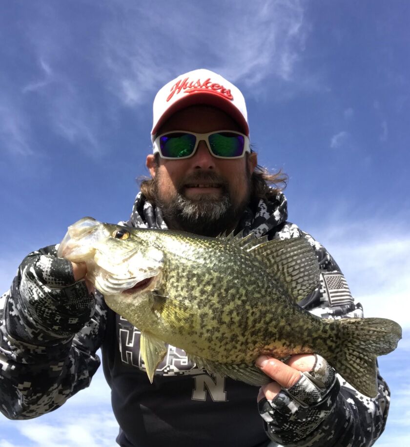 Ken “Husker” O’Malley with a nice fall crappie. Provided photo